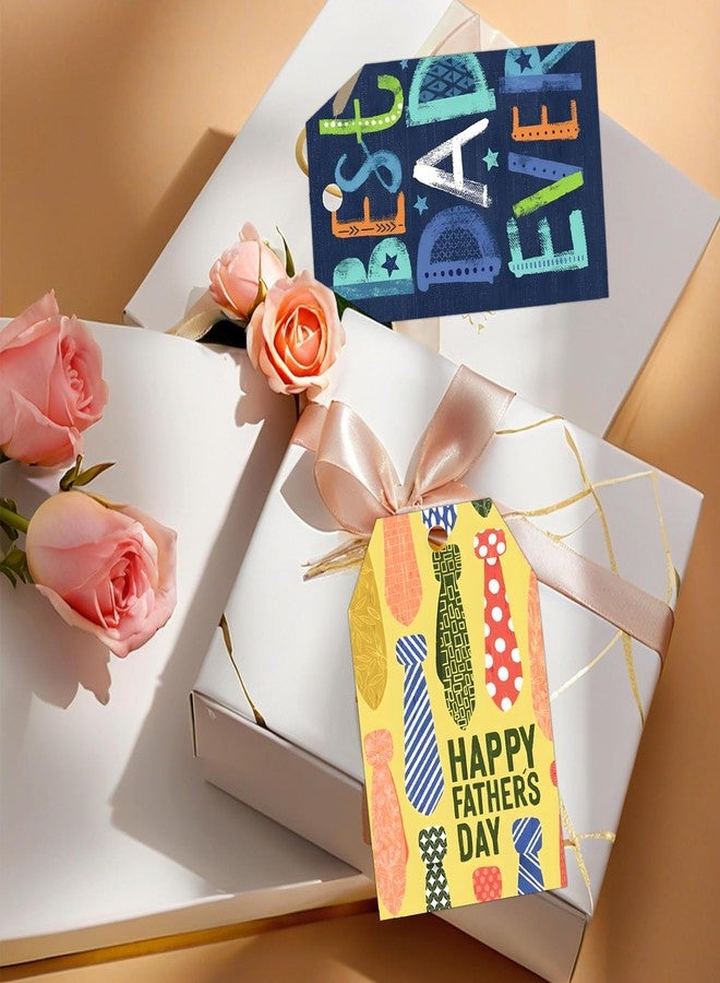 Remarkabel 80 Pcs Happy Father's Day Gift Tags with Strings Thank You Gift Tags Used for Father's Day Gift Packaging Party Gift Decoration - Image 3